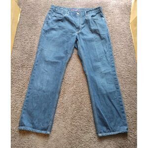 Robert Graham Classic Yates Denim Jean Men Sz 36x30 Dark Blue Wash Preppy Casual